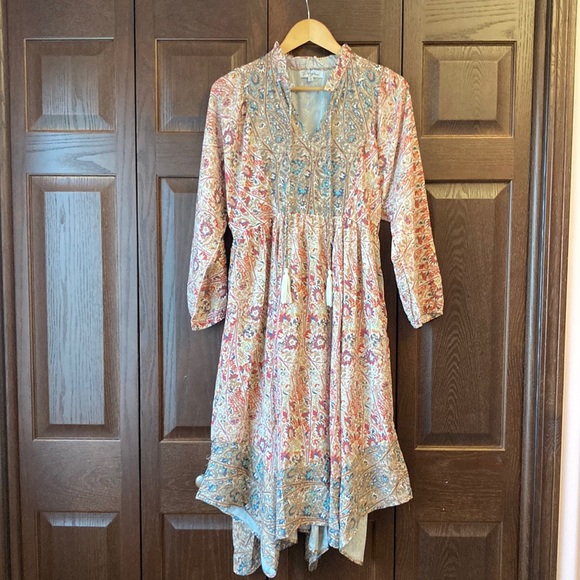 Polagram Boho paisley midi dress size M - Picture 2 of 8